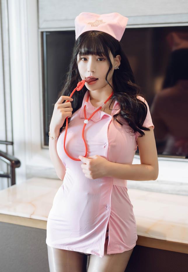 351-朱可儿Flower-粉色护士制服西双版纳旅拍-花漾Vol.302[48P]